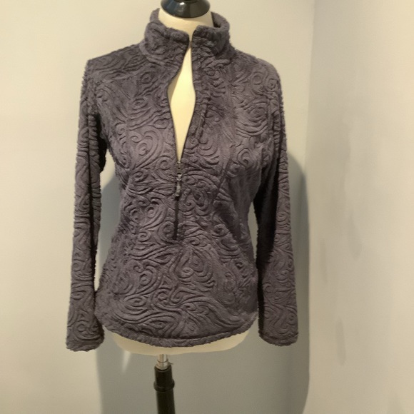 Athleta zip anorak fleece L gray - Picture 2 of 5